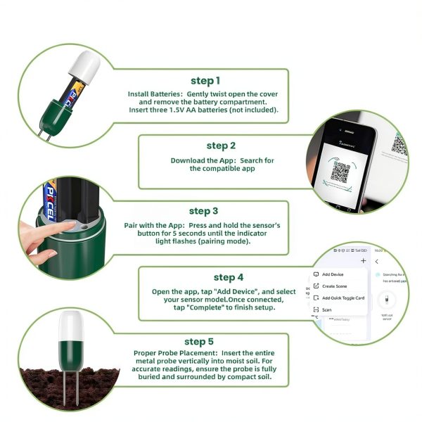 Xtsuen Soil Moisture Monitor WiFi Temperature Humidity-3