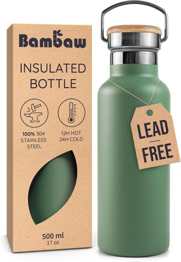 Bambaw Insulated Water Bottle Stainless Steel Eco Friendly-0