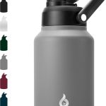 BJPKPK Insulated Water Bottle Stainless Steel 64oz Gray-0