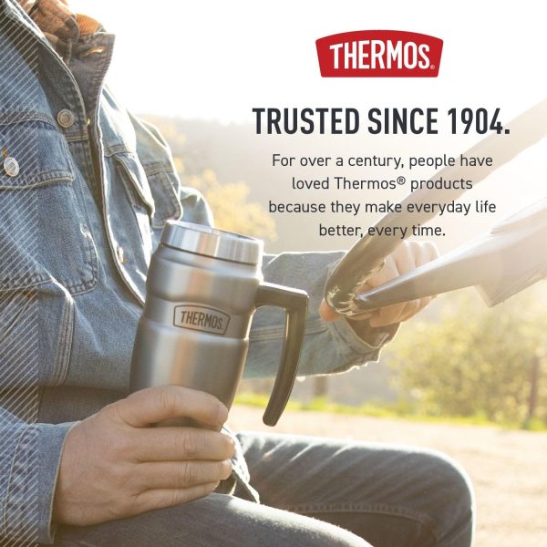 Thermos Stainless King Travel Mug Vacuum Insulation Handle-6