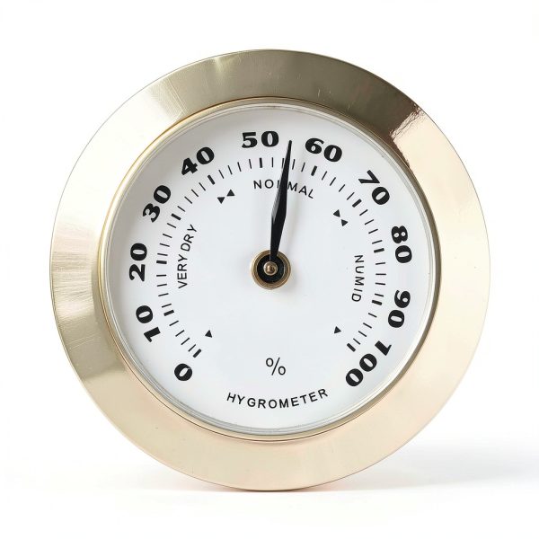 Sluswallow Analog Hygrometer Humidity Monitor Glass Metal-0