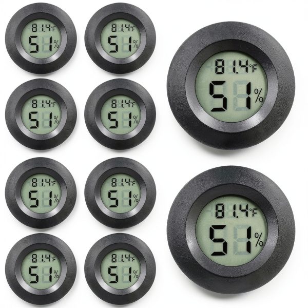 LemonBest Mini Hygrometer Thermometer 10 Pack ABS Multi Room-0