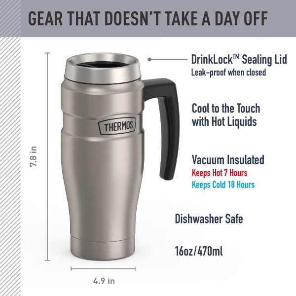 Thermos Stainless King Travel Mug Vacuum Insulation Handle-1