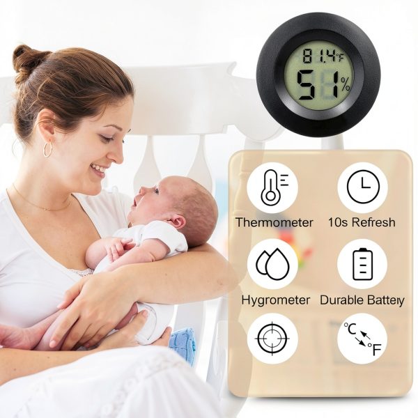 LemonBest Mini Hygrometer Thermometer 10 Pack ABS Multi Room-1