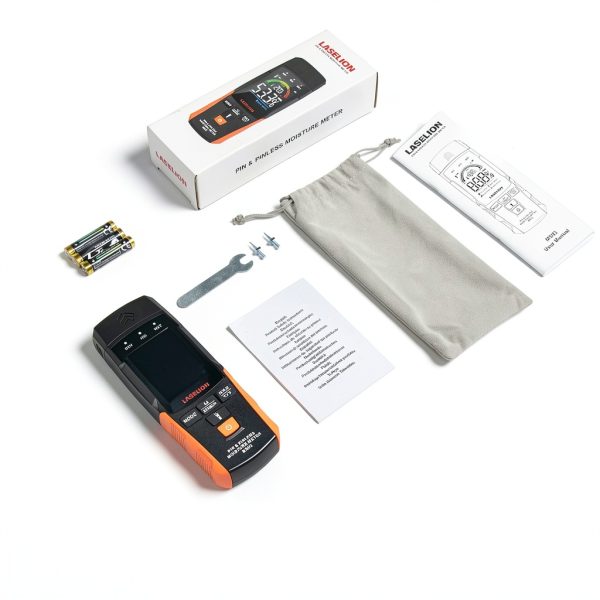 LASELION Moisture Meter Dual Modes Pin Pinless Wood-8