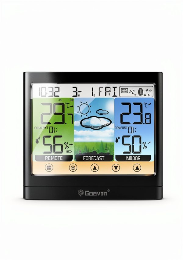 Geevon Weather Station Wireless Indoor Outdoor Thermometer-1