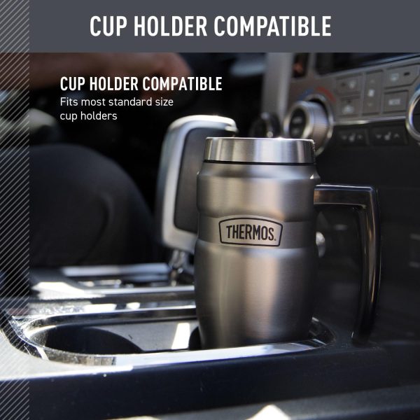 Thermos Stainless King Travel Mug Vacuum Insulation Handle-2