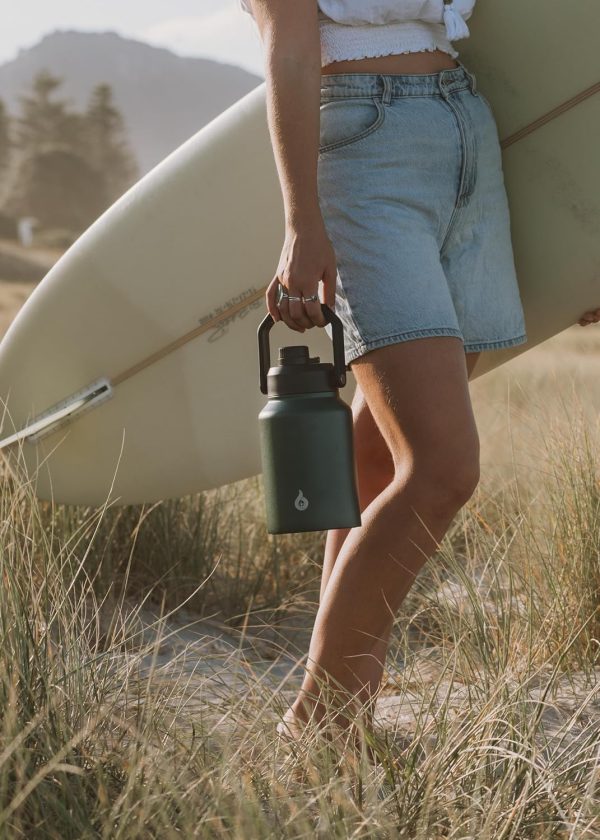 BJPKPK Insulated Water Bottle Stainless Steel 64oz Gray-5