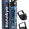 Konokyo Insulated Water Bottle Stainless Steel Marble Ocean-0