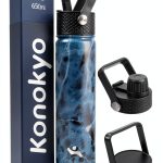 Konokyo Insulated Water Bottle Stainless Steel Marble Ocean-0