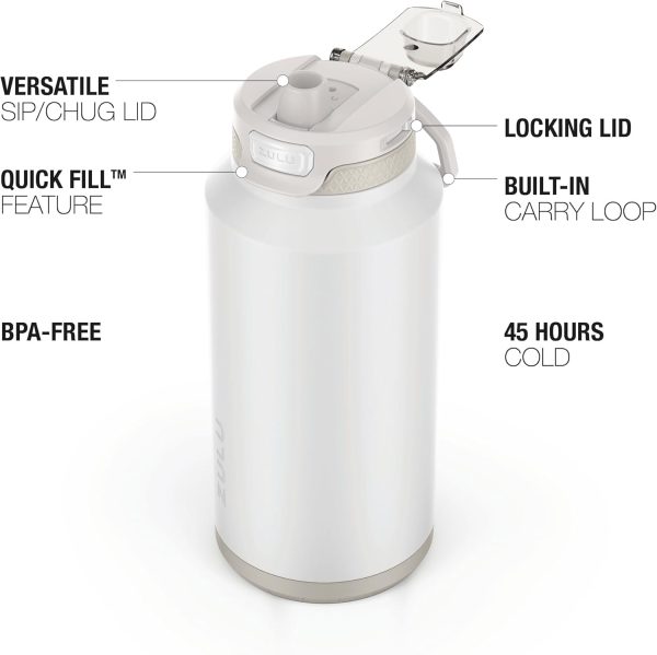 ZULU Powerfill Pro Stainless Steel Water Bottle Quick Fill-2