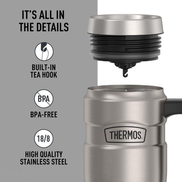 Thermos Stainless King Travel Mug Vacuum Insulation Handle-3