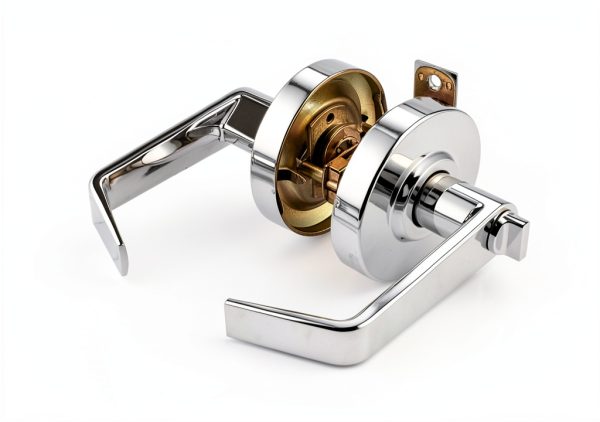 Keyed Entry Commercial Door Handle Chrome | Heavy Duty Commercial Door Locks with Indicator | Restaurant, Store, Hospital, Warehouse | Locking Occupied Door Lever Lock with Key Chrome-8