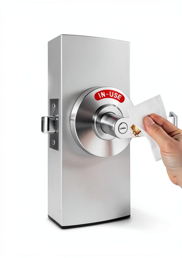 Commercial Grade Bathroom Door Lock Polar Tangro Chrome Privacy Lever-6